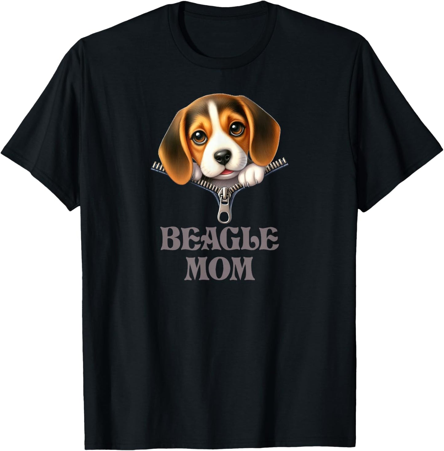 Beagle Mom T-Shirt - T-Shirt | Black