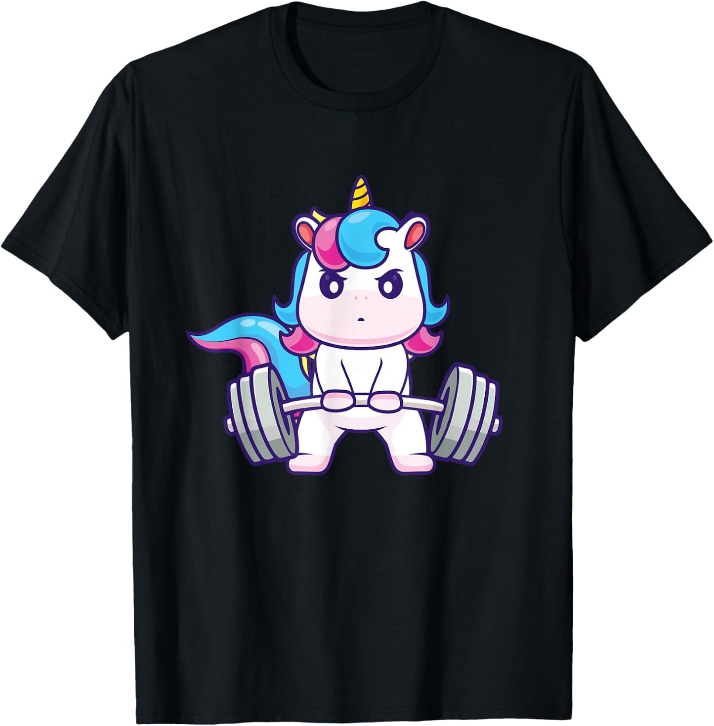 Funny Gym Shirts Deadlifting Unicorn - Workout Gym Weightlifting Bodybuilding , Small, Black T-Shirt - T-Shirt | Black