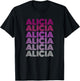 Retro Style Alicia Pink Ombre T-Shirt - T-Shirt | Black
