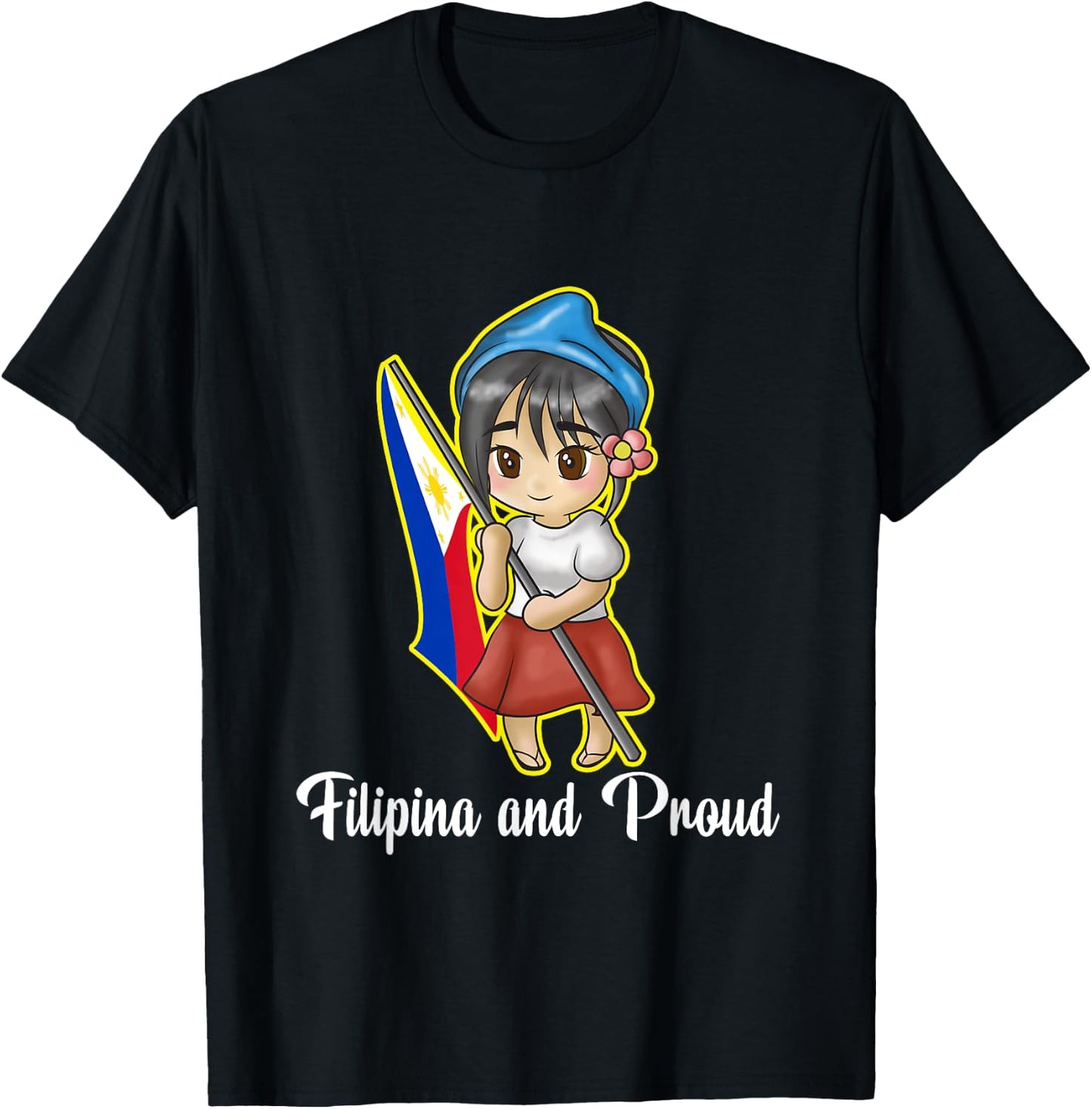 Philippines Pinay Filipina And Proud Filipino Flag Day T-Shirt - T-Shirt | Black