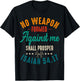 No Weapon Formed Against Me Shall Prosper Christian Believer T-Shirt - T-Shirt | Black