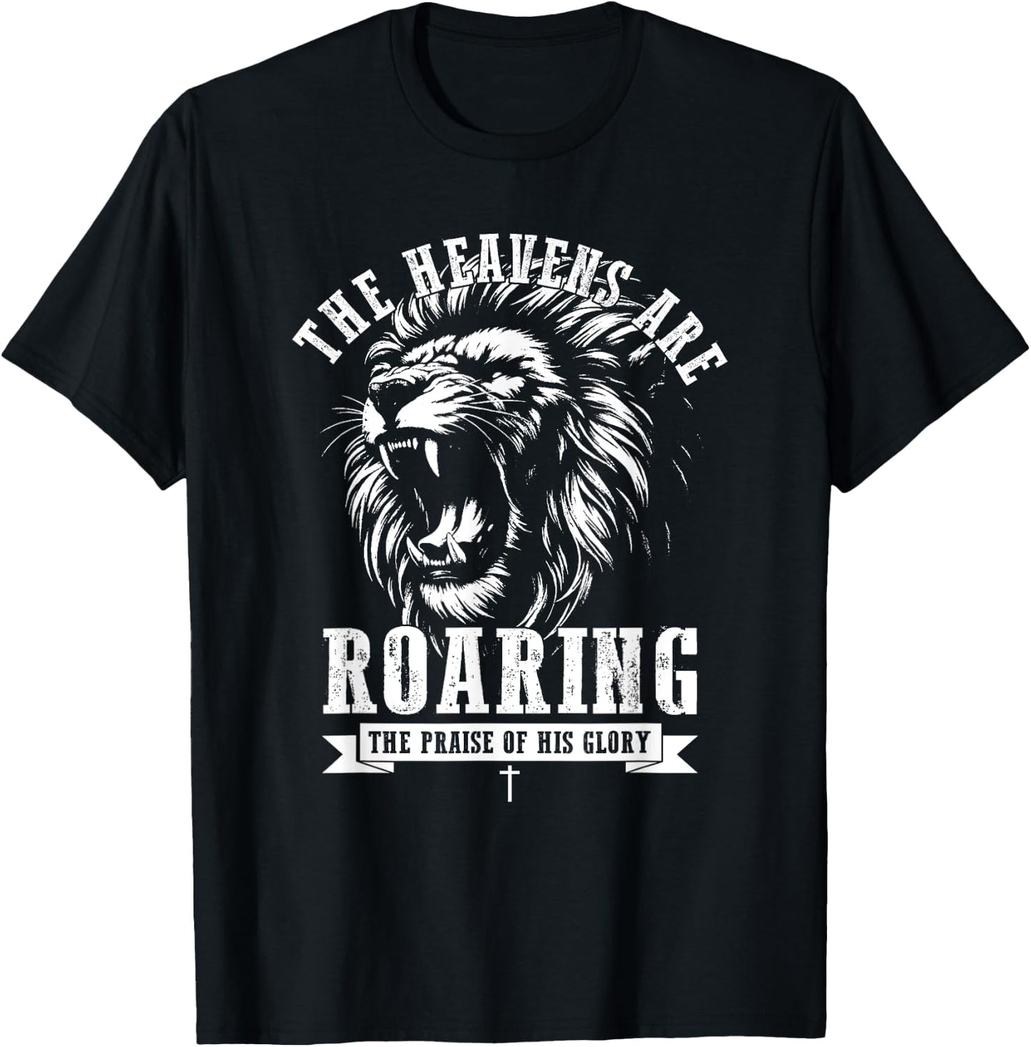 The Heavens Are Roaring, Retro Christian Bible Verse T-Shirt - T-Shirt | Black