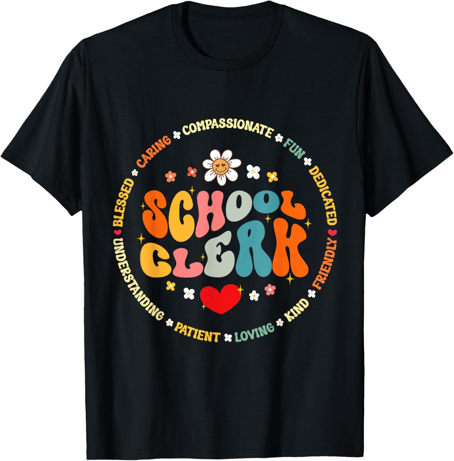Attendance School Clerk Appreciation Week Back to School T-Shirt - T-Shirt | Black