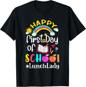 First Day Of School Team Lunch Lady Squad Back To School T-Shirt - T-Shirt | Black