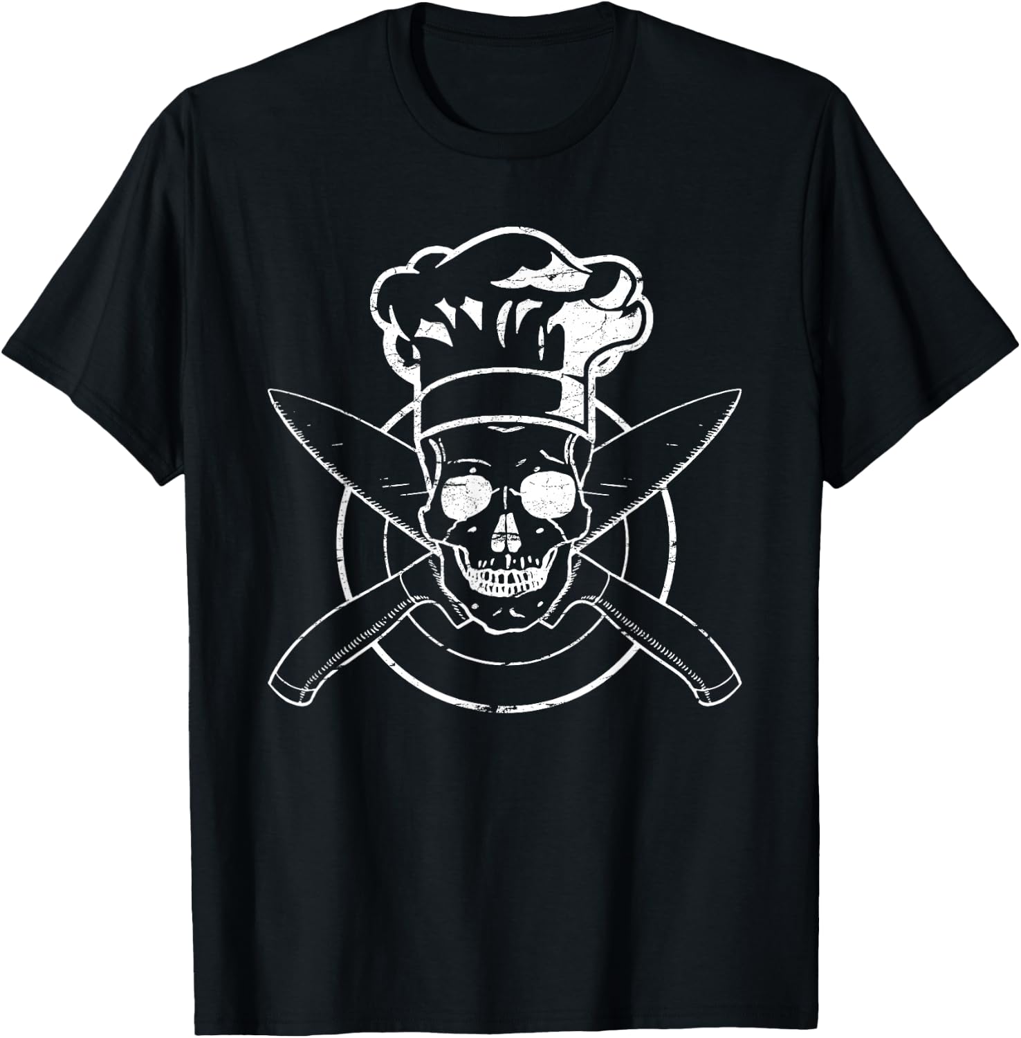 Chef Shirt Skull Chef's Hat Cooking BBQ Grilling Gift T-Shirt - T-Shirt | Black