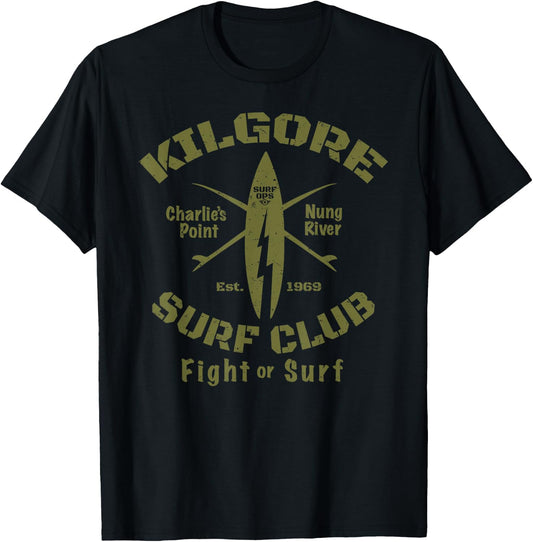 Surf Ops Kilgore Surf Club SURF or FIGHT T-Shirt - T-Shirt | Black