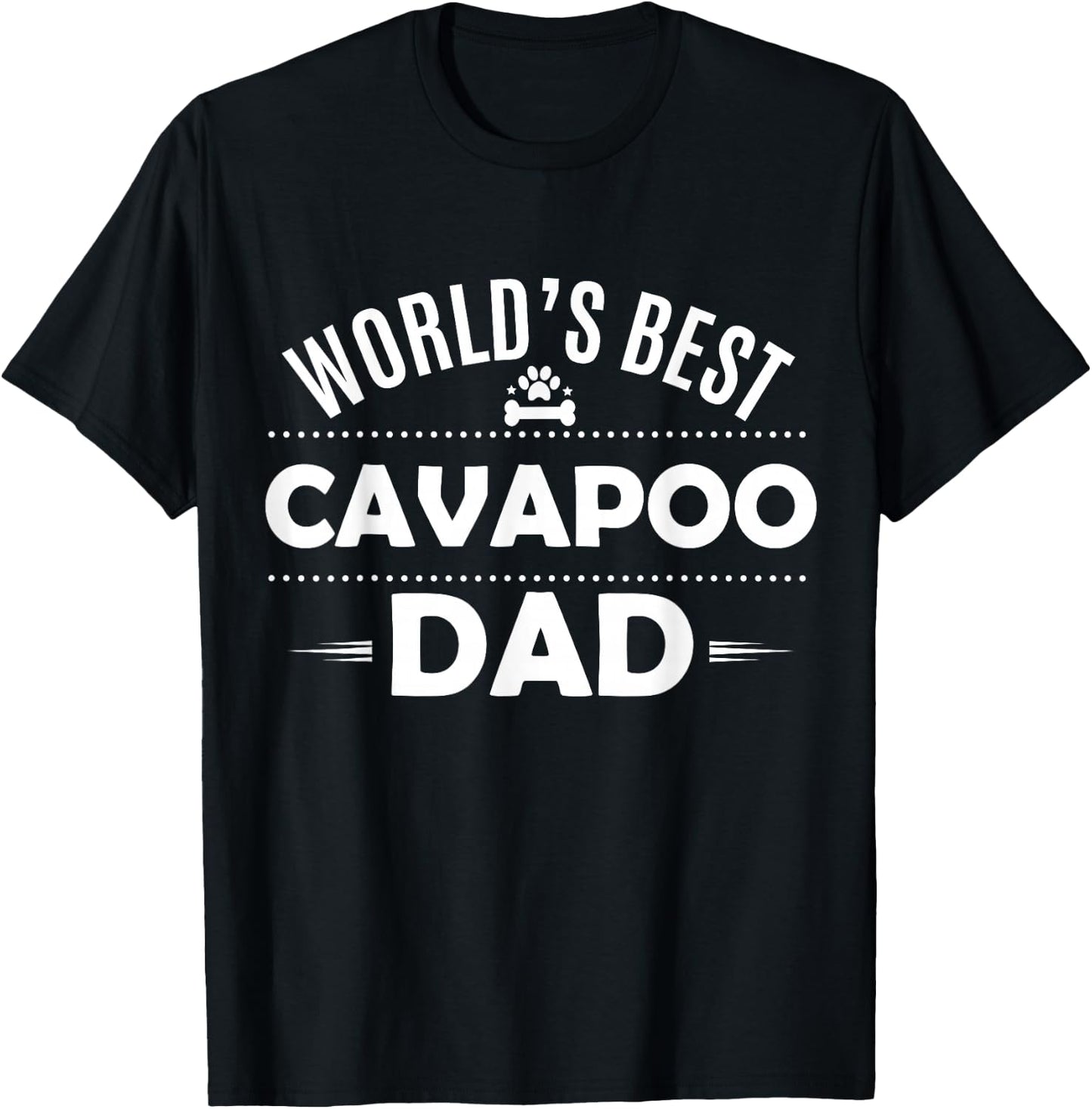 World's Best Cavapoo Dad T Shirt - Cavoodle Dog Owner T-Shirt - T-Shirt | Black