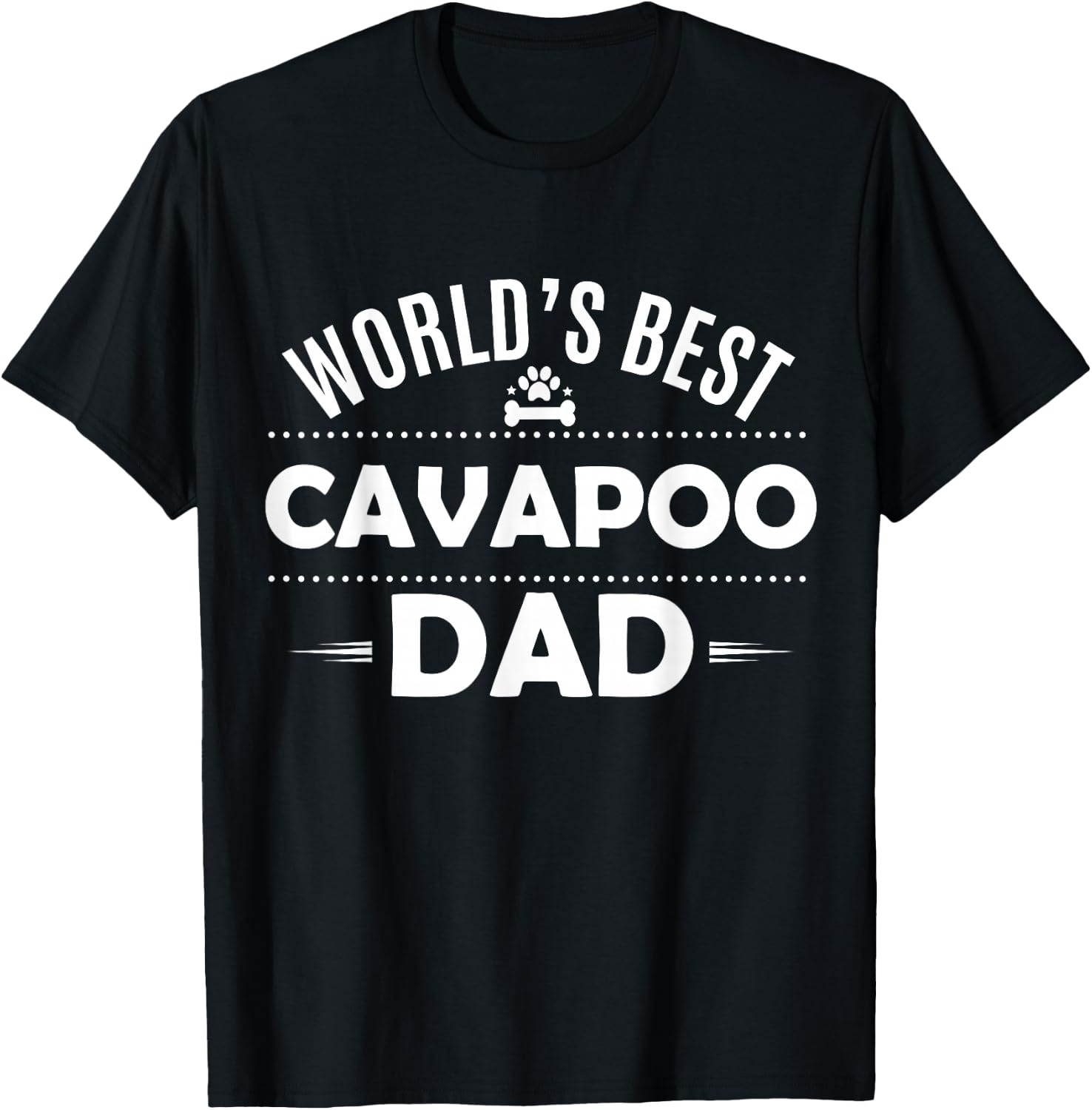 World's Best Cavapoo Dad T Shirt - Cavoodle Dog Owner T-Shirt - T-Shirt | Black