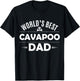 World's Best Cavapoo Dad T Shirt - Cavoodle Dog Owner T-Shirt - T-Shirt | Black
