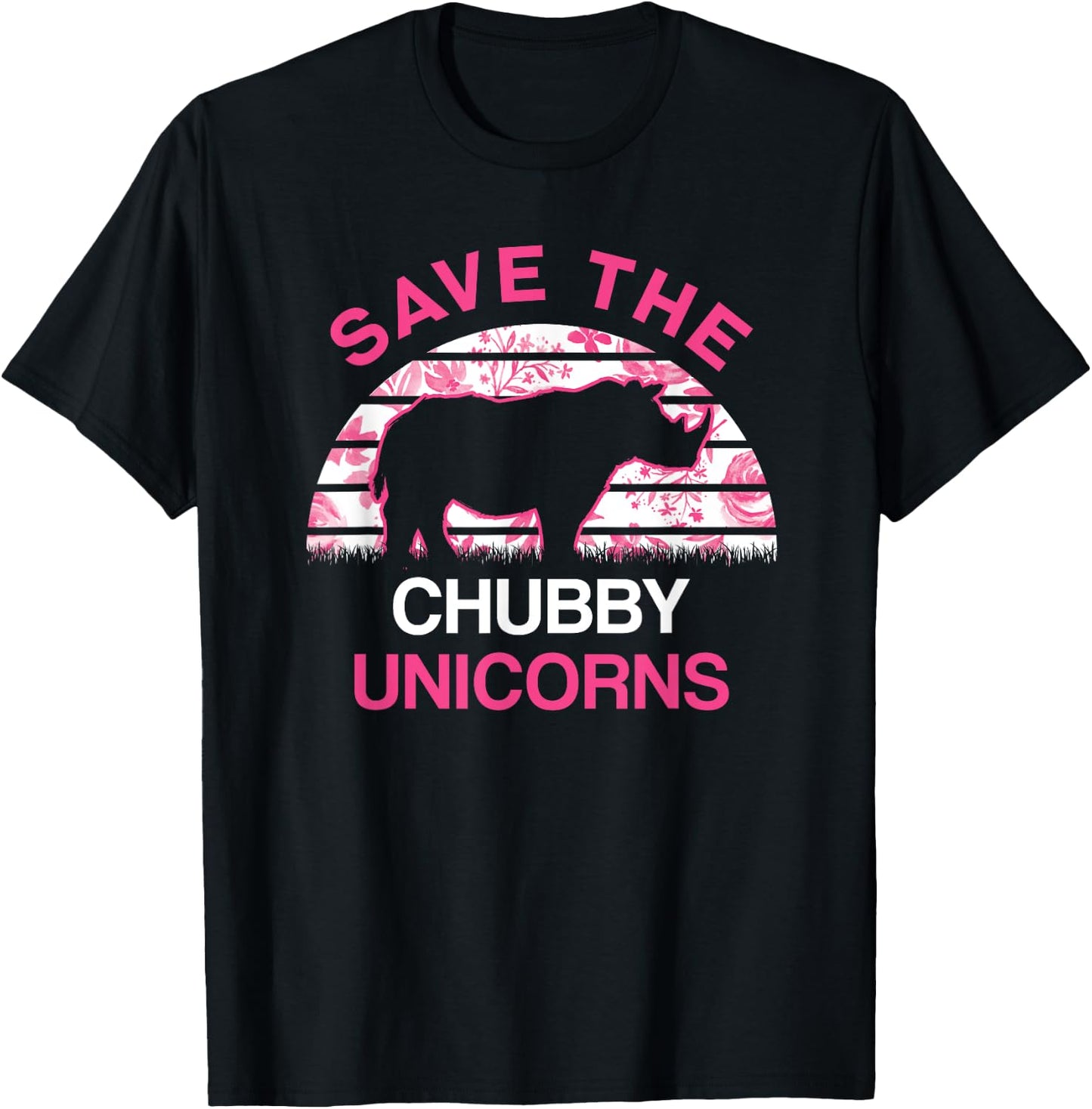 Save The Chubby Unicorns T-Shirt - T-Shirt | Black