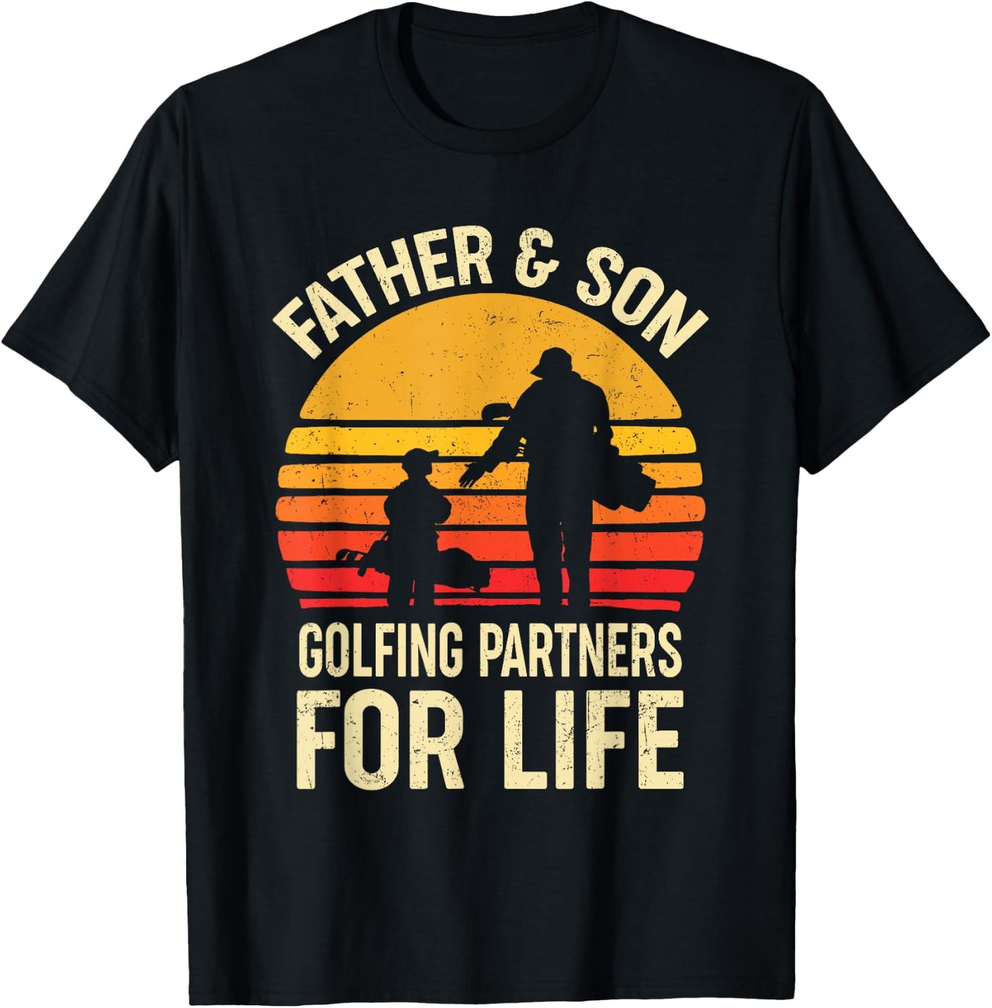 Golf Golfing Father Son Matching Dad T-Shirt - T-Shirt | Black