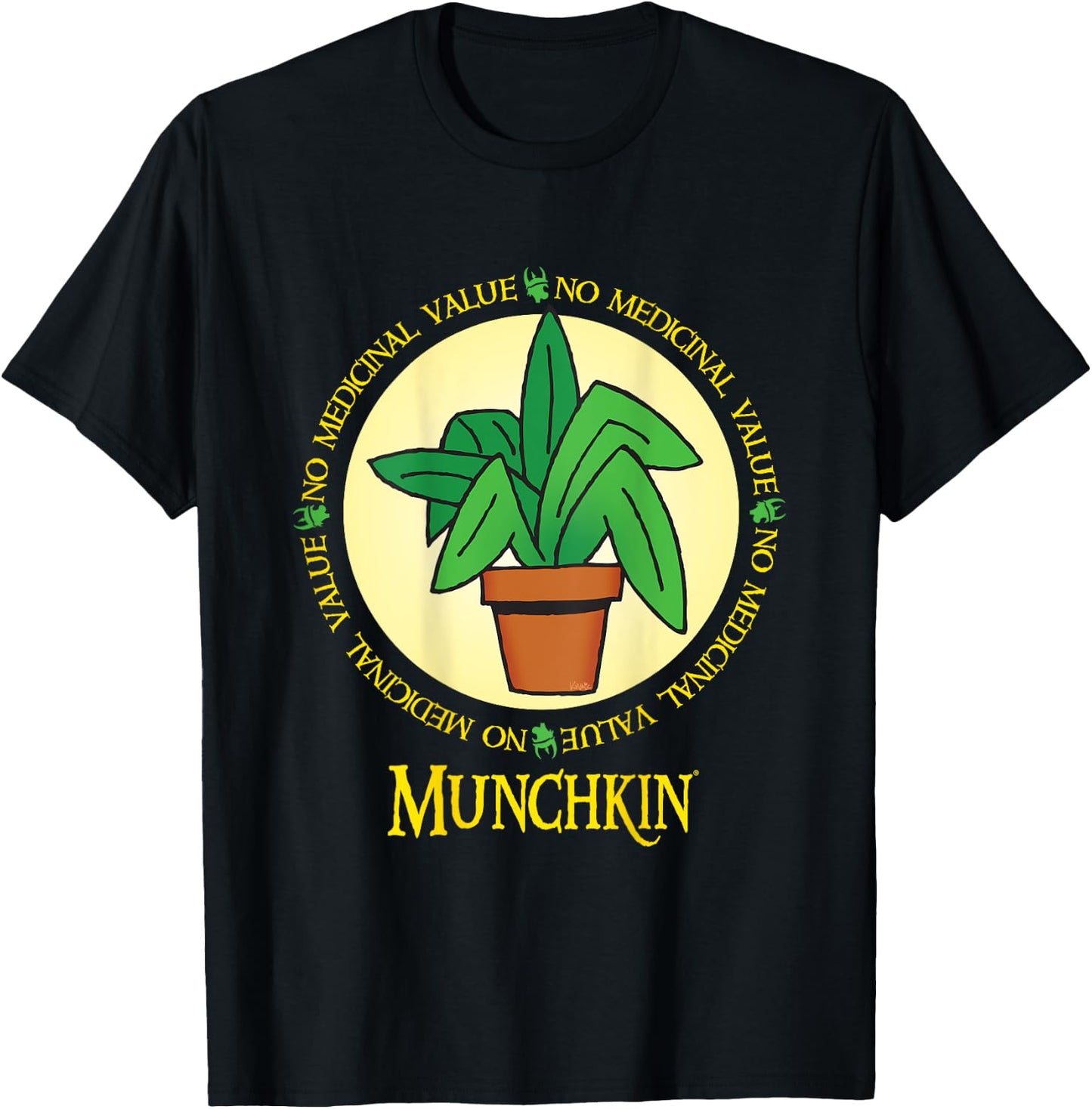 Munchkin Potted Plant T-Shirt - T-Shirt | Black