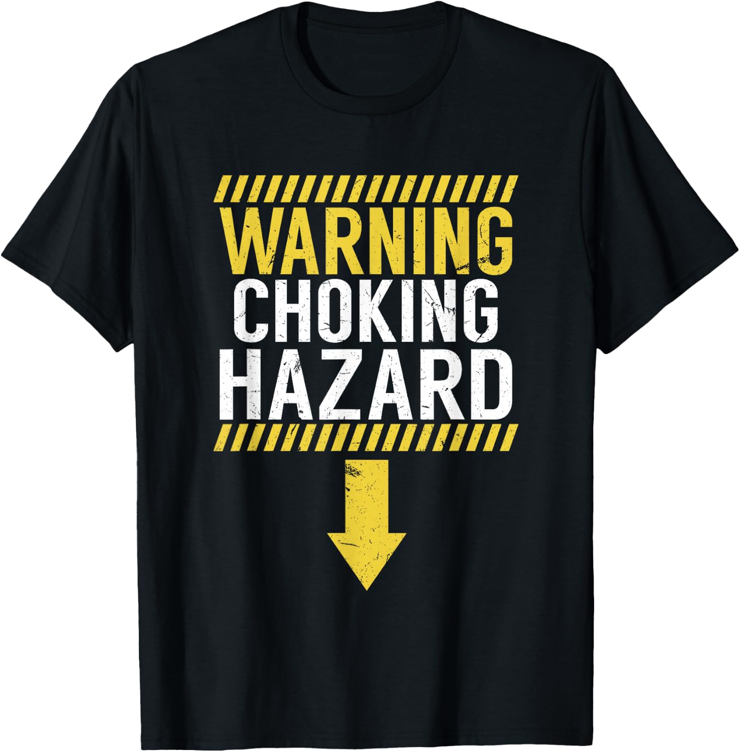 Warning Choking Hazard | Funny Dick Joke Gift T-Shirt - T-Shirt | Black