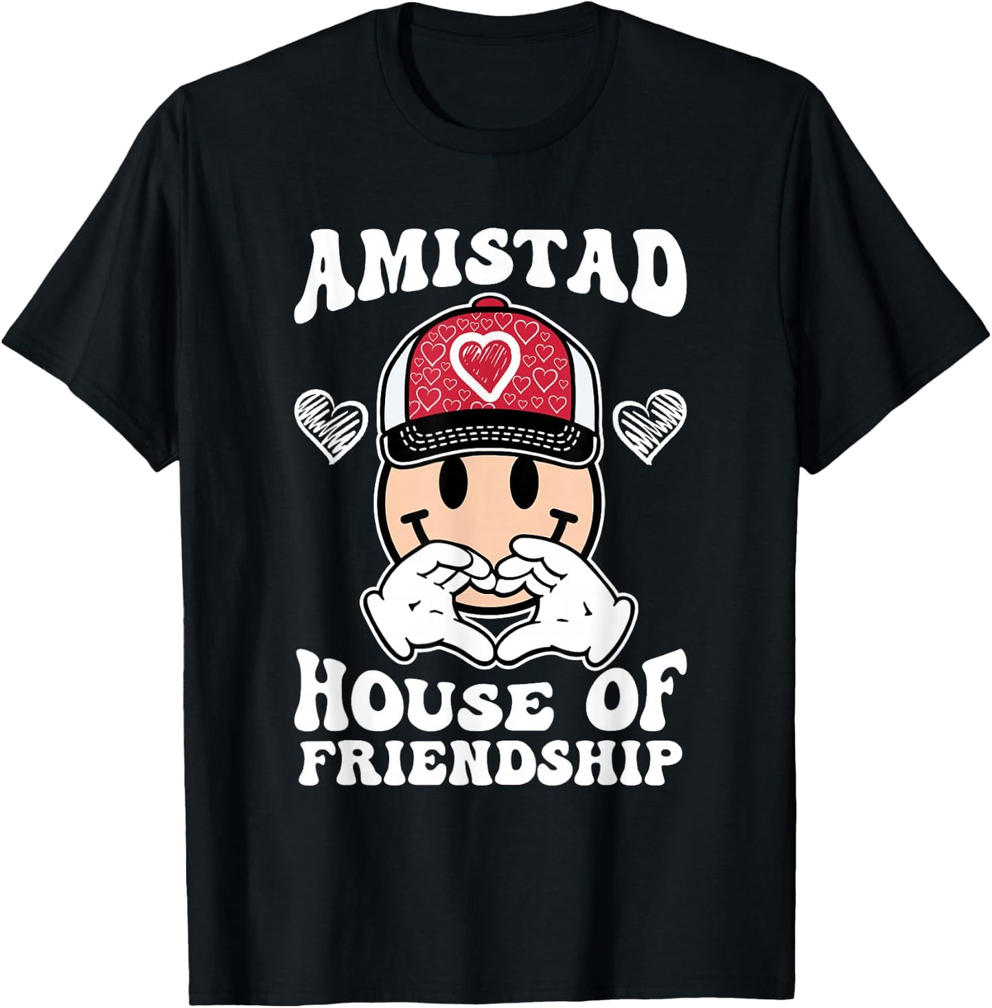 Amistad House Of Friendship Friendly School Spirit Kids T-Shirt - T-Shirt | Black