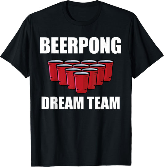 Beerpong Dream Team Beer Pong Jersey Champion Party Beer Pong T-Shirt - T-Shirt | Black