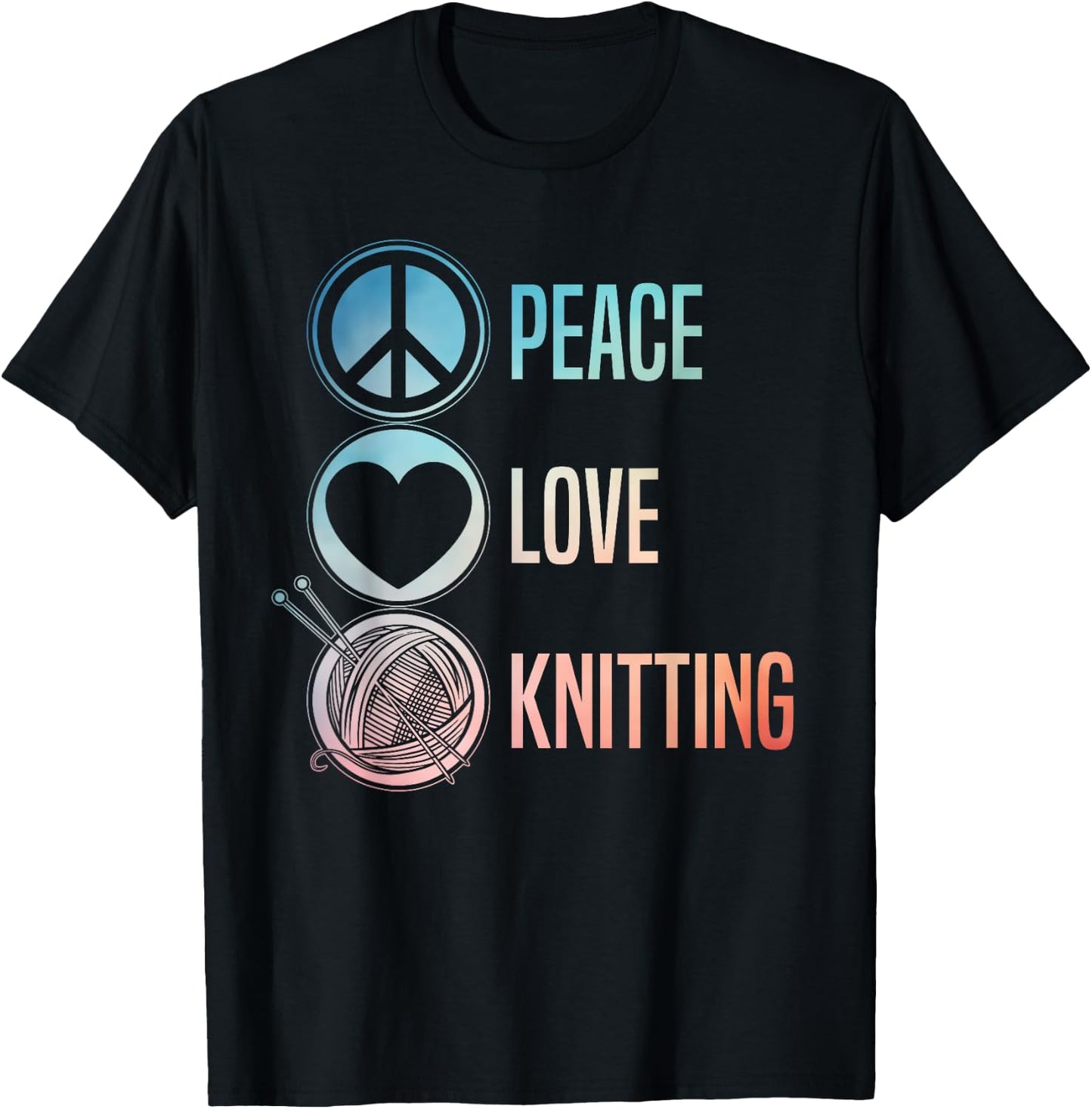 Funny Knitting Art Men Knit Yarn Lover Knitter T-Shirt - T-Shirt | Black