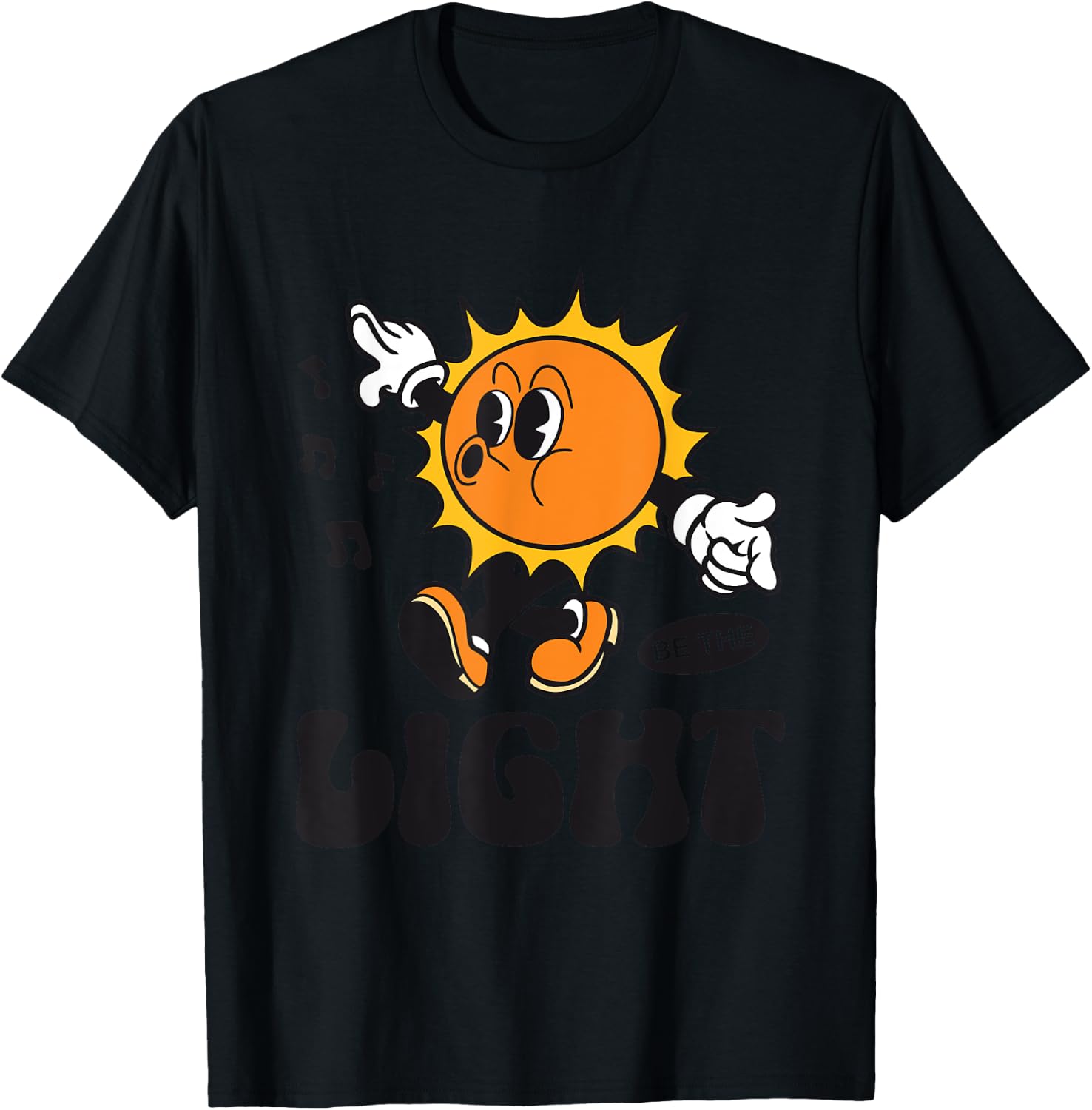 Be The Light Christian Streetwear Aesthetic Retro Faith T-Shirt - T-Shirt | Black