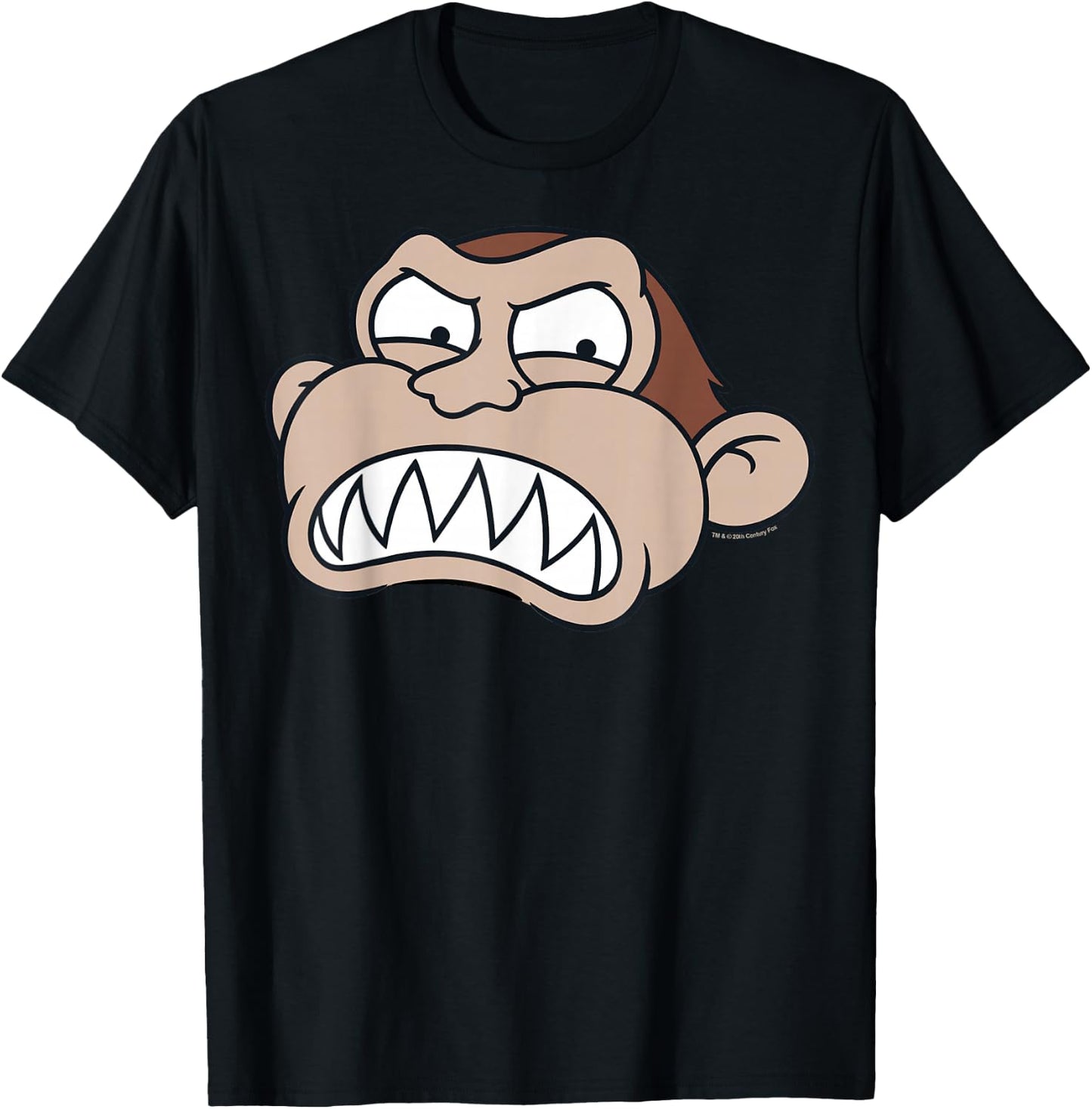 Family Guy Evil Monkey Angry Big Face Big Chest Portrait T-Shirt - T-Shirt | Black