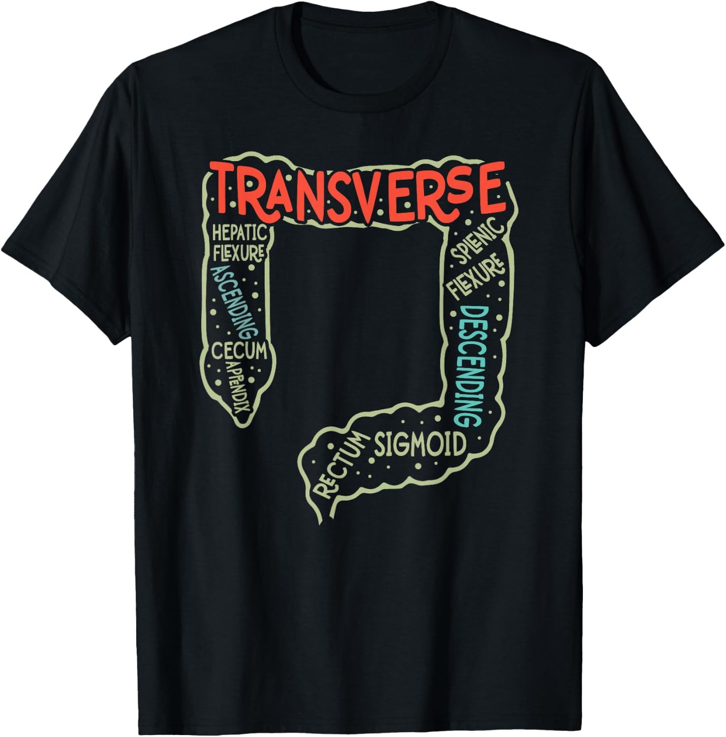 Endoscopy Nurse GI Endo Tech Colonoscopy Colon Anatomy , Small, Black T-Shirt - T-Shirt | Black