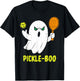 Halloween Pickleball Pickle Boo Ghost Costume Men Women Kids T-Shirt - T-Shirt | Black