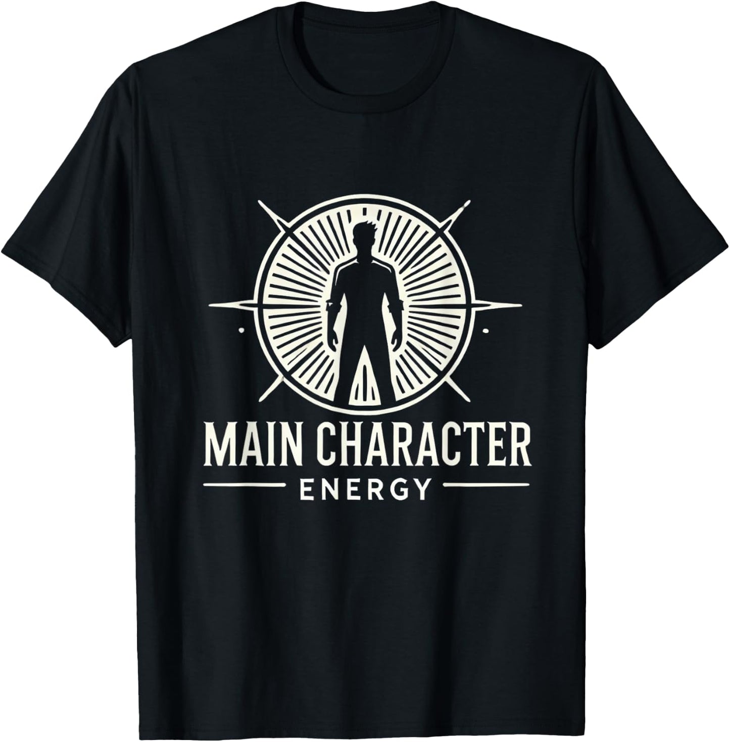 Main Character Energy Powerful Gift T-Shirt - T-Shirt | Black