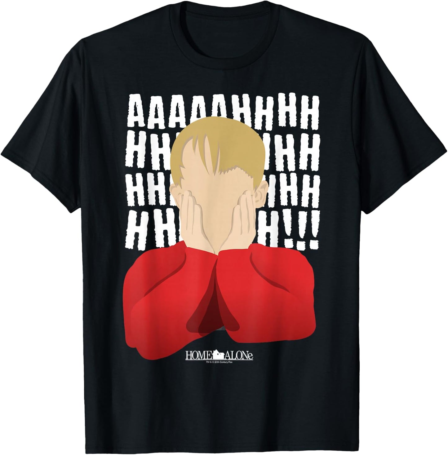 Home Alone Kevin Yell Minimalist Portrait T-Shirt - T-Shirt | Black