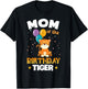 Funny Mom Of The Birthday Tiger Family Party T-Shirt - T-Shirt | Black