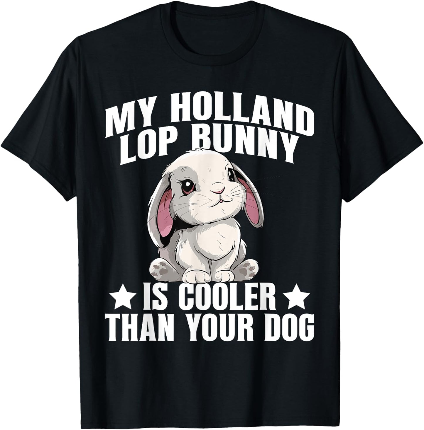 Holland Lop Bunny Owner Mama Costume Plush Hollland Lop T-Shirt - T-Shirt | Black