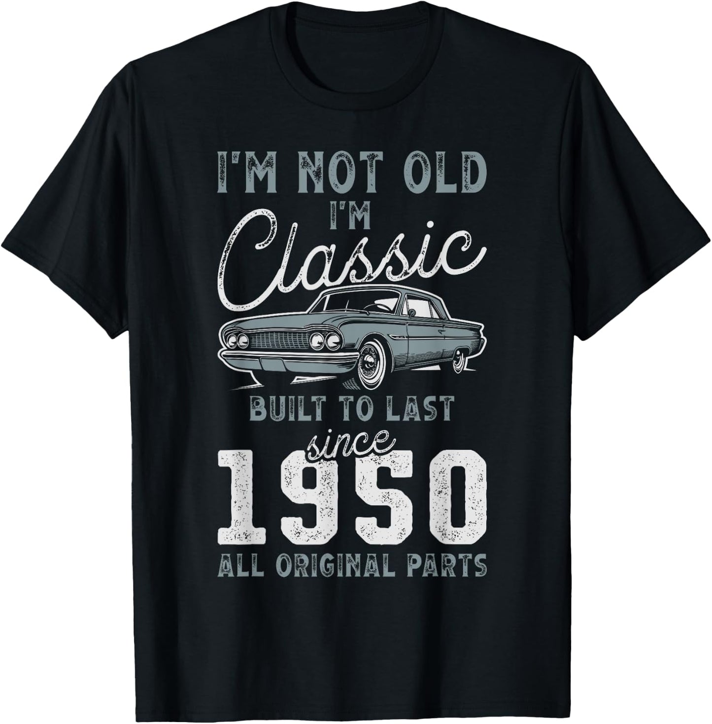 1950 Classic Car 75th Birthday T-Shirt - T-Shirt | Black