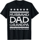 Husband Dad Grandpa Total Package Funny Fathers Day Papa Men T-Shirt - T-Shirt | Black