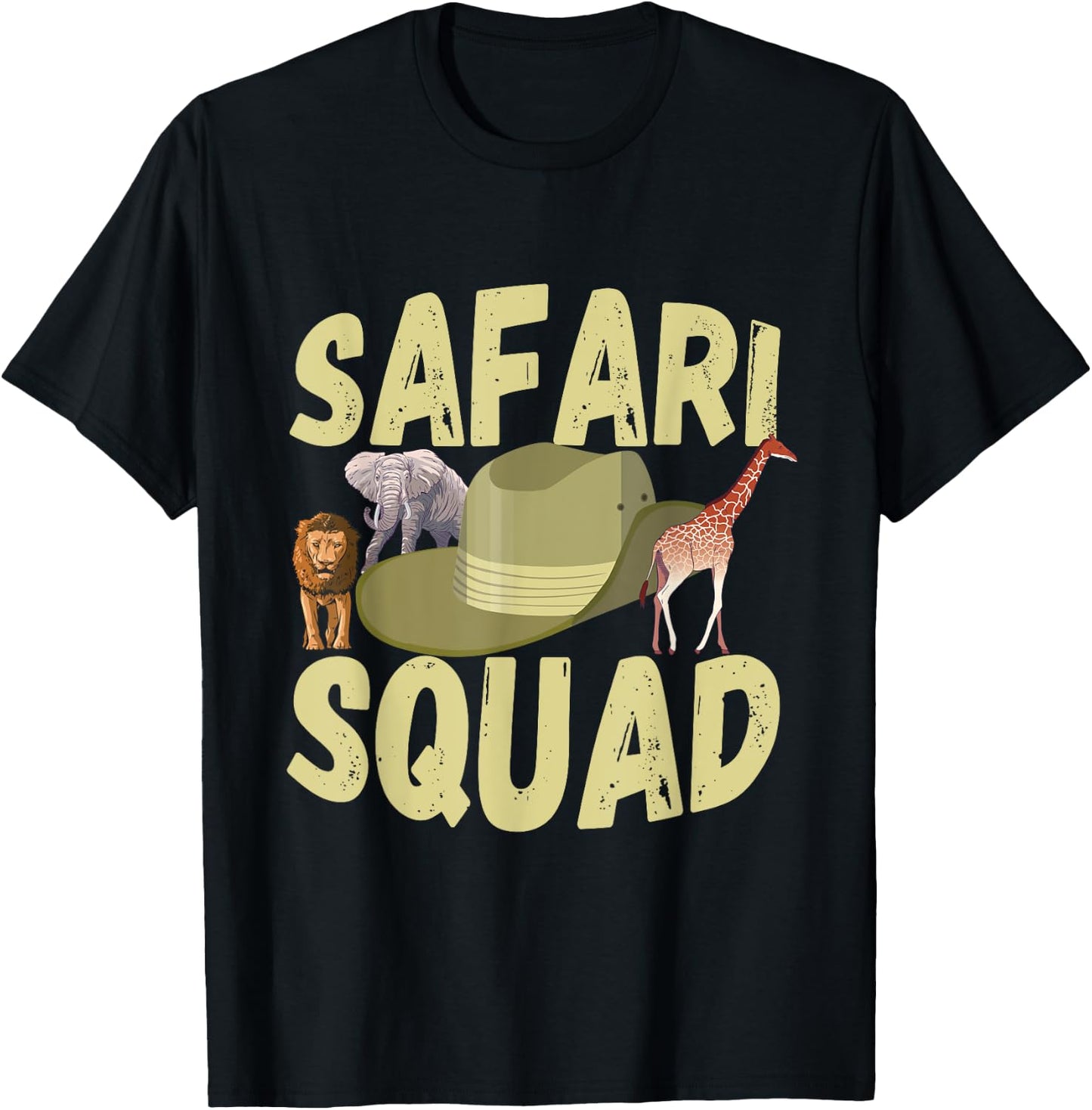 Safari Tour Guide Safari Squad Wildlife Safari Animals Zoo T-Shirt - T-Shirt | Black
