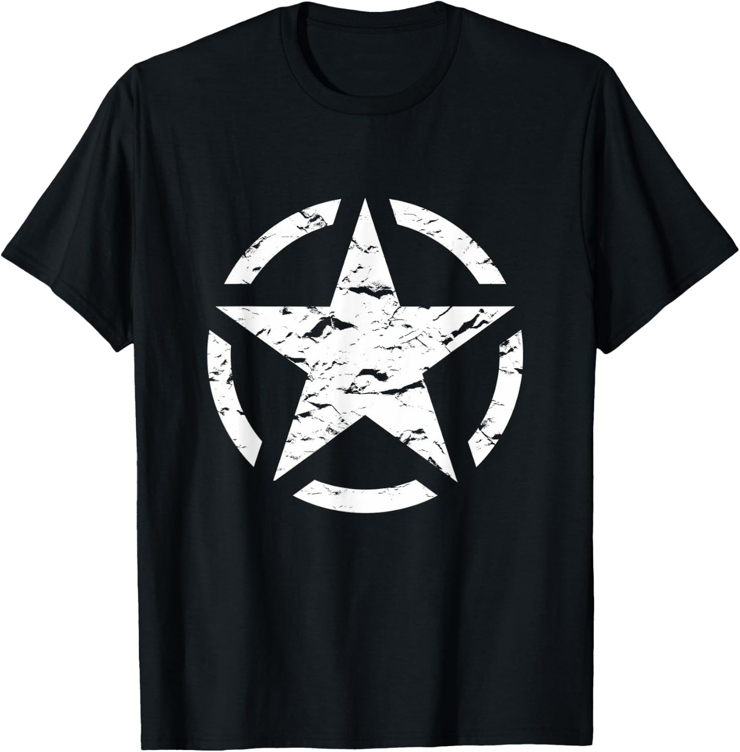 US Vintage Army Star T-Shirt - T-Shirt | Black
