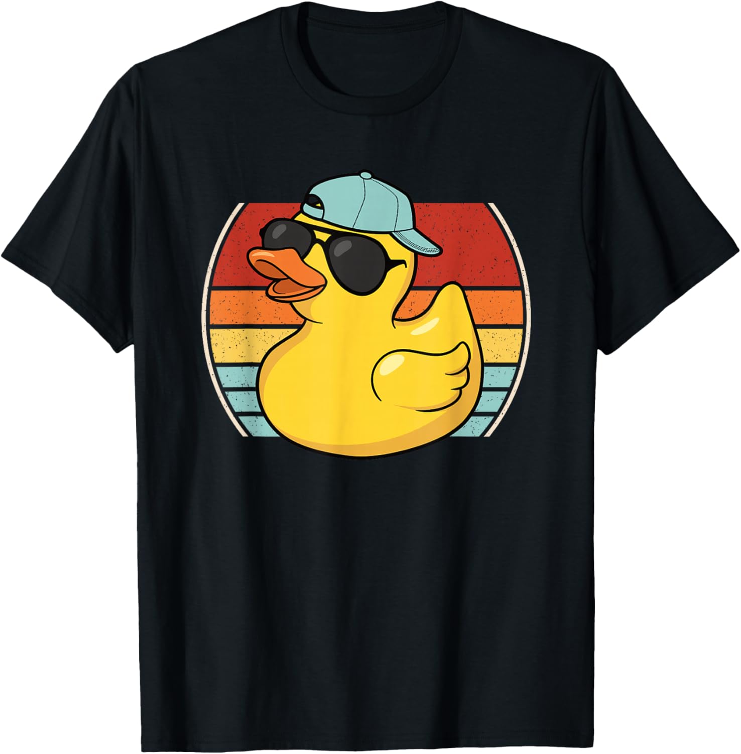 Cool Rubber Duck Retro Ruber Duck Lover Men Women Kids T-Shirt - T-Shirt | Black