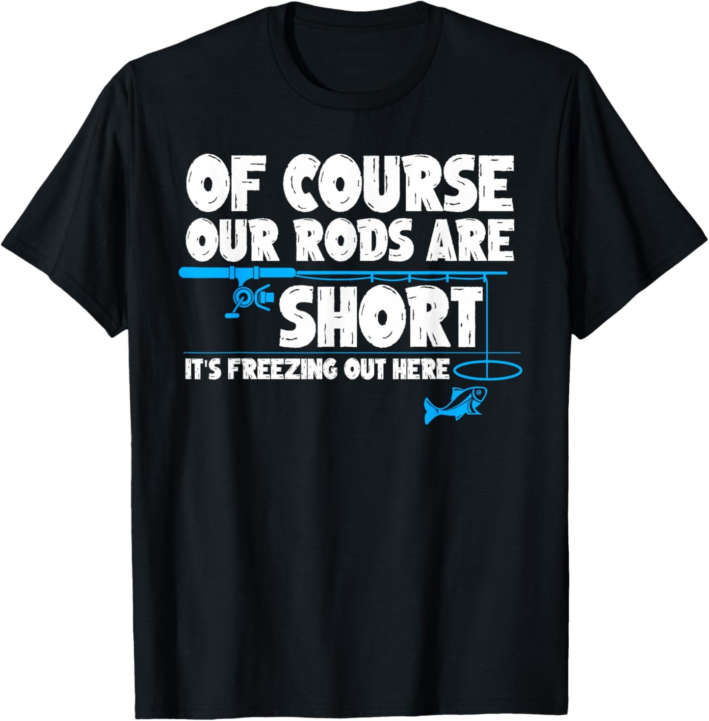 Funny Ice Fishing Art Dad Father Ice Fishing Lover T-Shirt - T-Shirt | Black