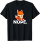 Cute Kawaii & Kids NOPE Red Fox Lover T-Shirt - T-Shirt | Black