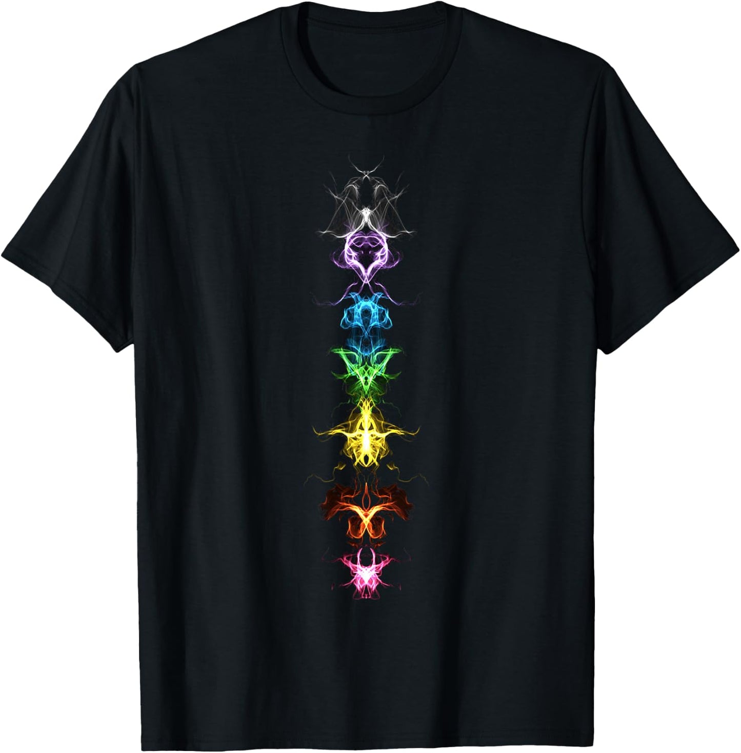 Fractal Chakra Buddhism Yoga Rainbow Symbol Spirituality T-Shirt - T-Shirt | Black