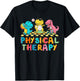 Pediatric Physical Therapist Cute Dinosaur PT PTA Therapy T-Shirt - T-Shirt | Black