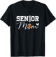 Senior Mom 2025 Football Mommy Class of 2025 Graduation T-Shirt - T-Shirt | Black