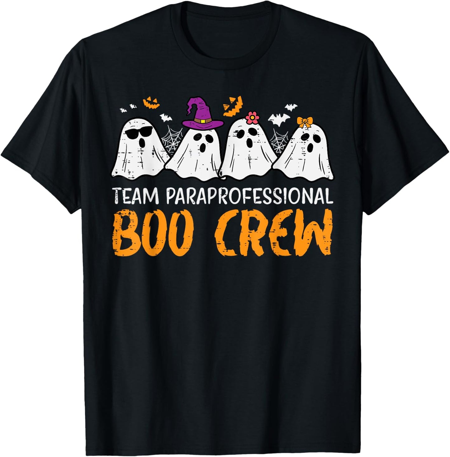 Halloween Team Paraprofessional Boo Crew Para Costume Women T-Shirt - T-Shirt | Black