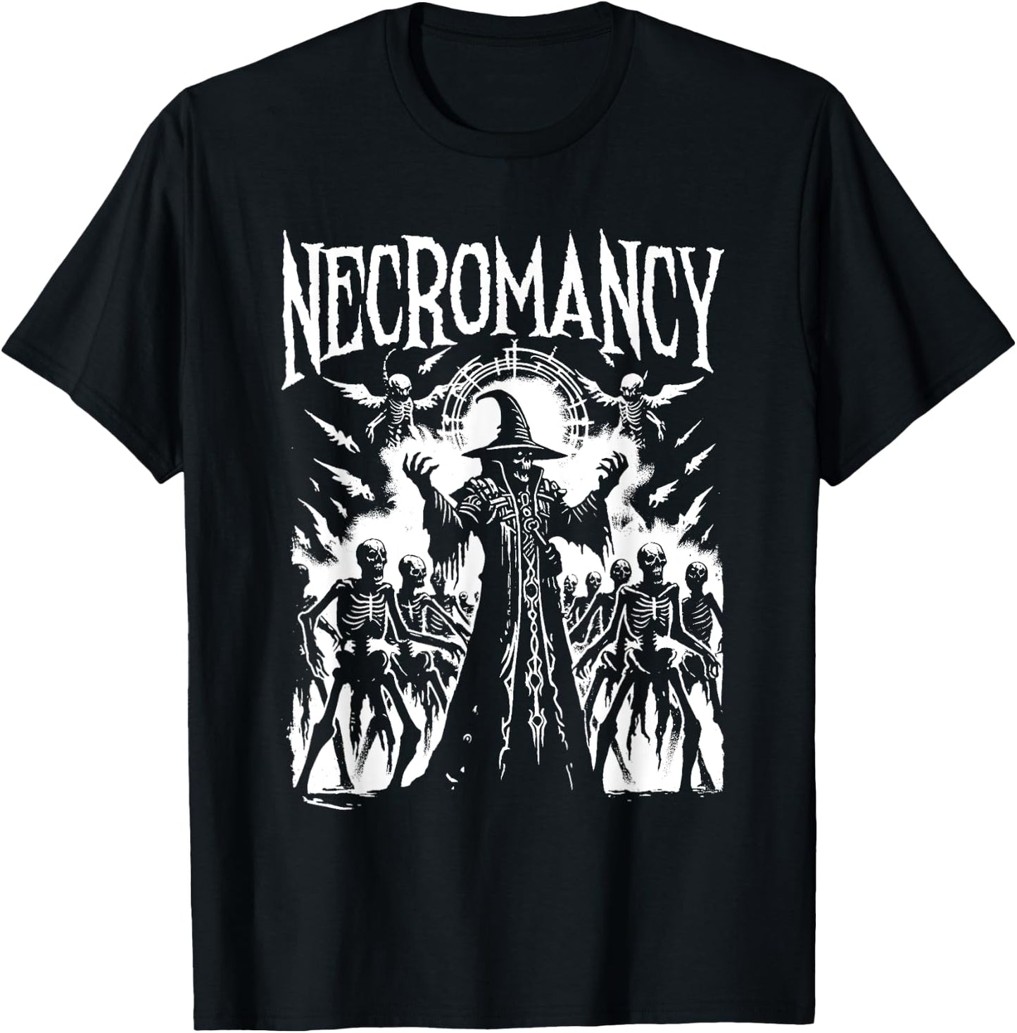 Necromancer - Vintage Creepy Monster Halloween Lover T-Shirt - T-Shirt | Black
