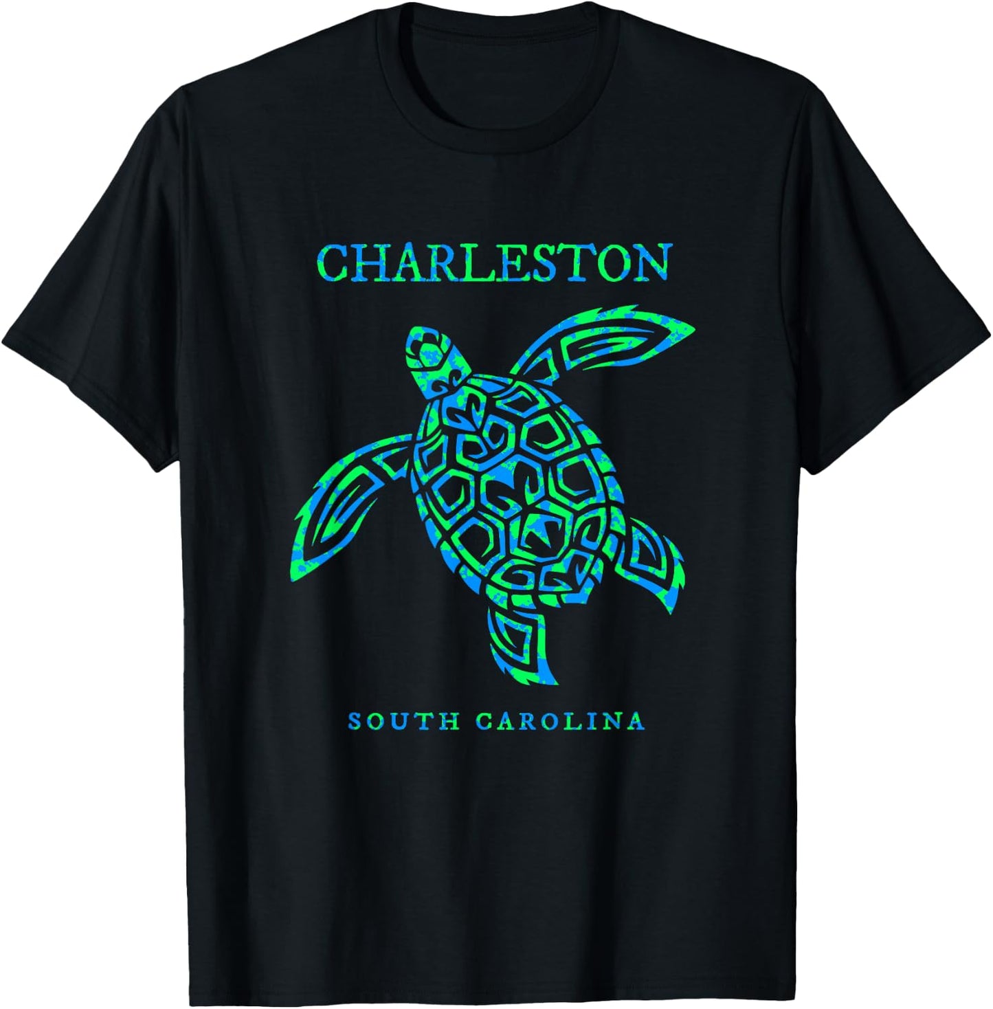 Charleston South Carolina Sea Turtle Boys Girls Souvenir T-Shirt - T-Shirt | Black
