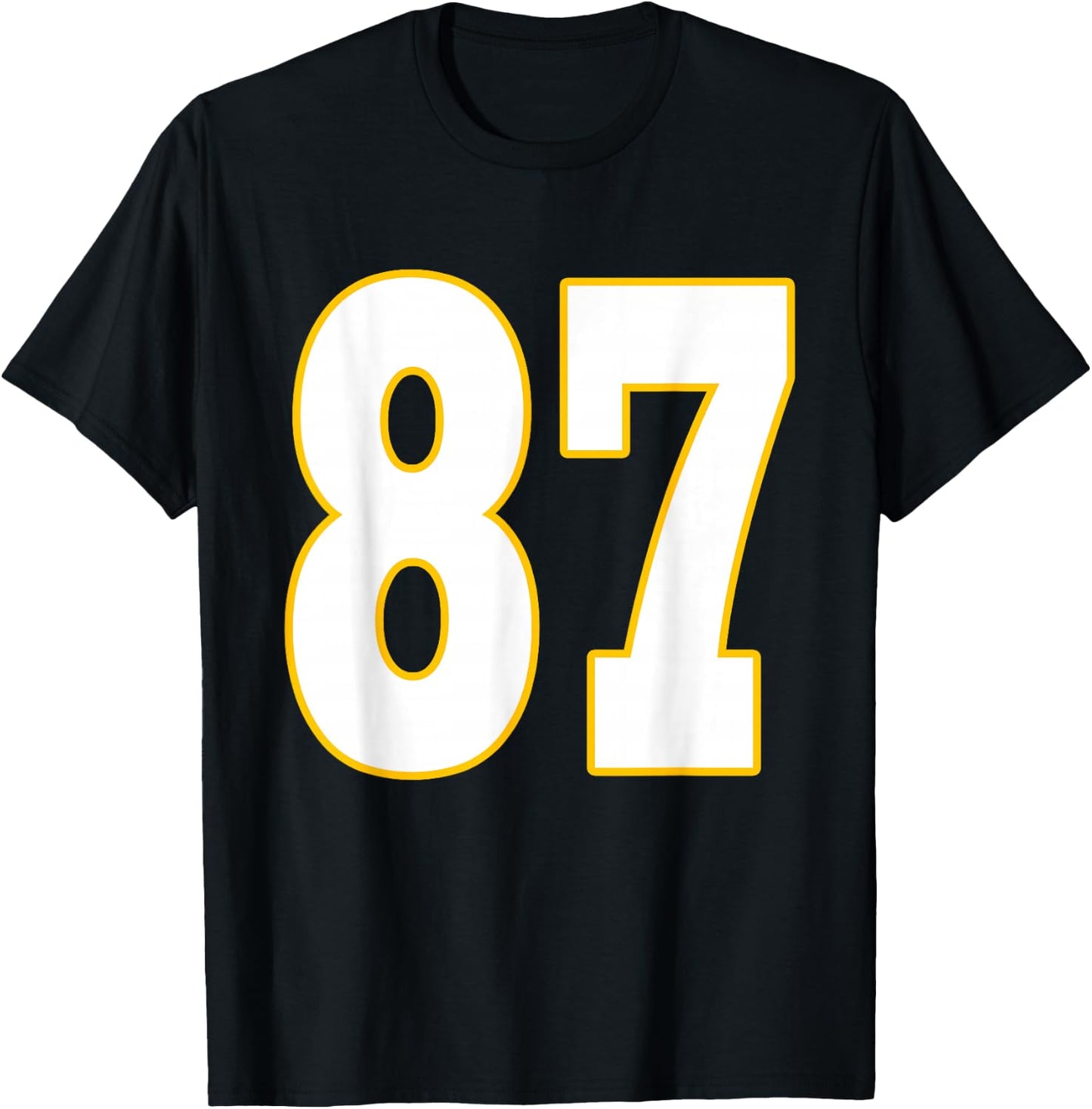 87 Birthday Football American Boys Kids T-Shirt - T-Shirt | Black