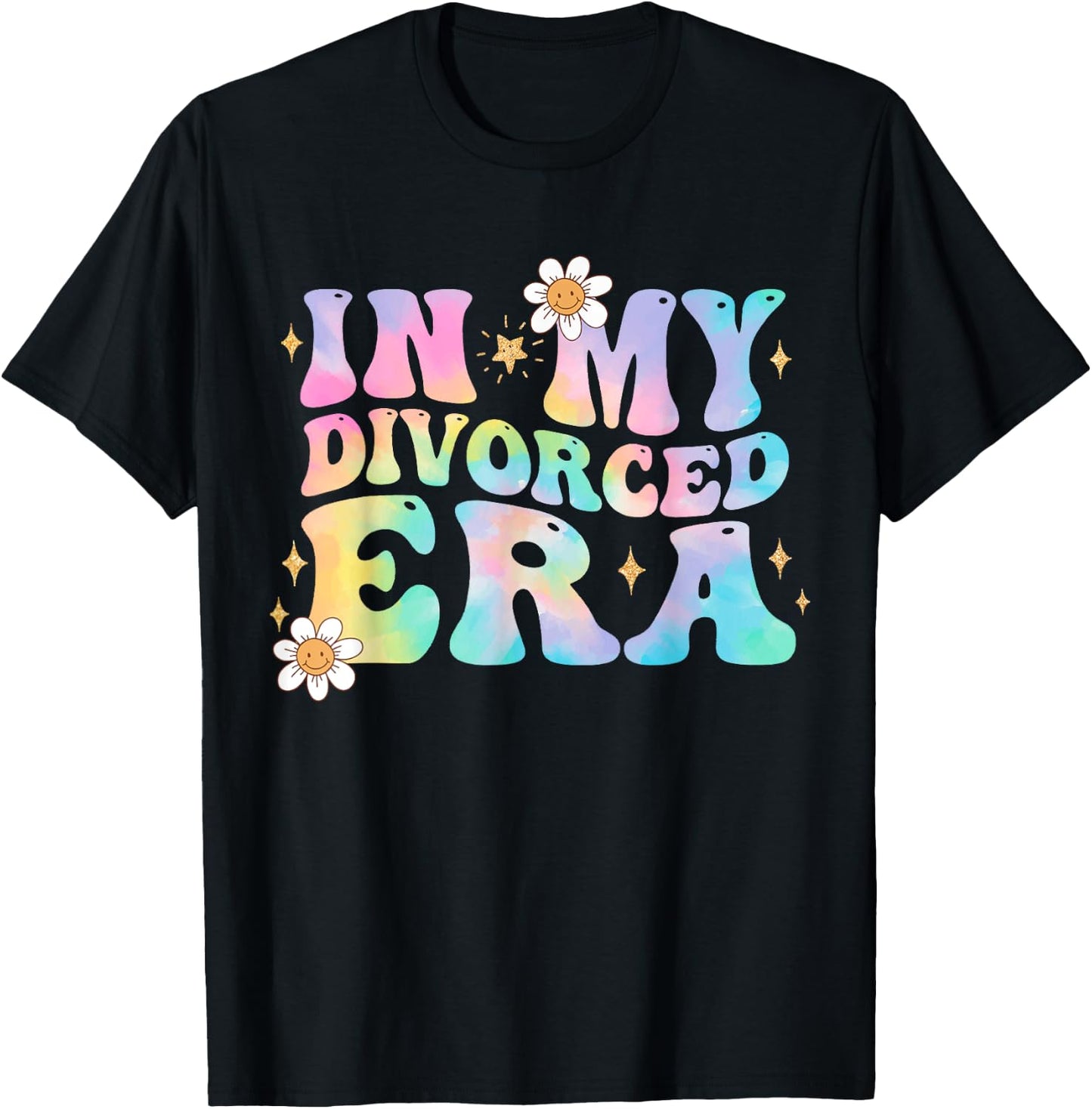 In My Divorced Era Tie Dye Breakup Divorce Party Divorcee T-Shirt - T-Shirt | Black