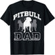 Dad Pitbull Lover Dog Owner Father Day Gift Men Women T-Shirt - T-Shirt | Black