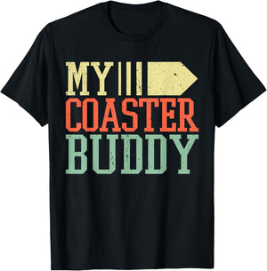 Coaster Buddy I Rollercoaster Crew I Family Roller Coaster T-Shirt - T-Shirt | Black