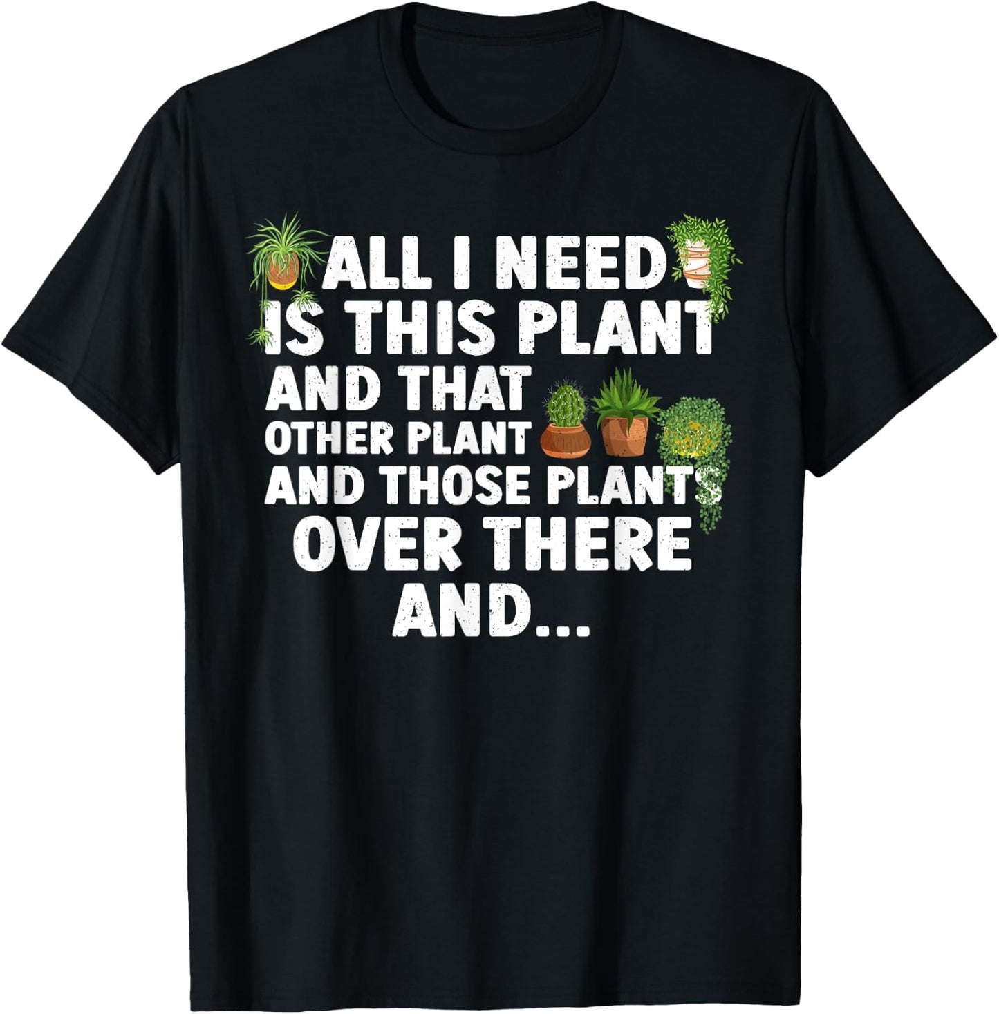 Funny Plant Art Women Gardening Garden Plant Lovers T-Shirt - T-Shirt | Black
