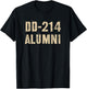 Sarcastic DD-214 ALUMNI Proud Armed Forces My Vet University T-Shirt - T-Shirt | Black