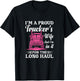 I'm a Proud Trucker's Wife - Semi Truck Driver Wife Trucking T-Shirt - T-Shirt | Black