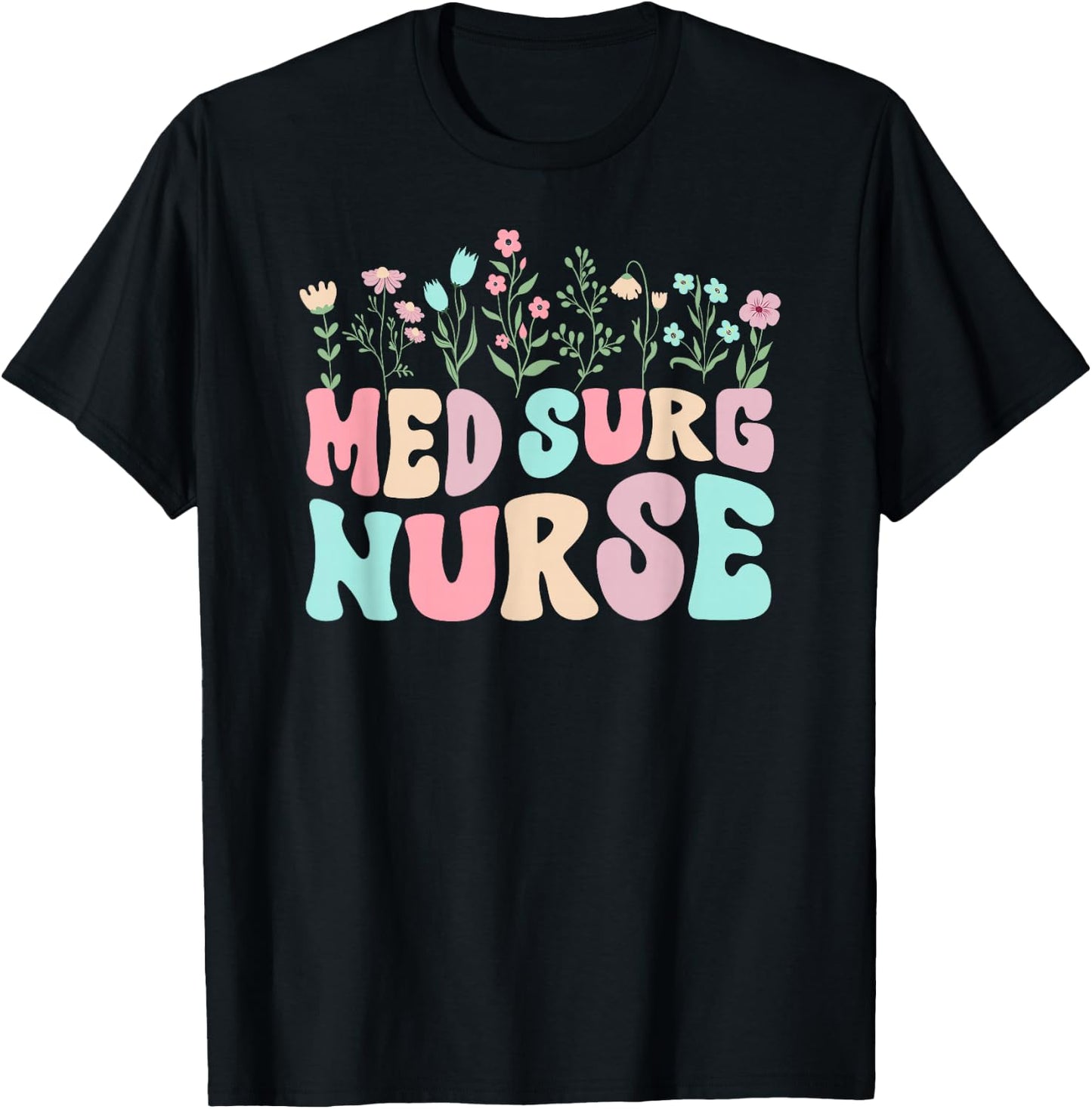 Med Surg Nurse Groovy Medical Surgical Nurse T-Shirt - T-Shirt | Black