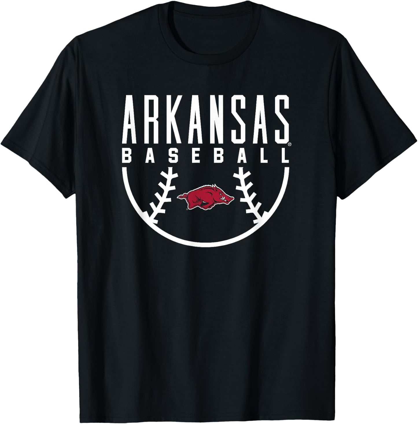 University of Arkansas Razorbacks Baseball T-Shirt - T-Shirt | Black